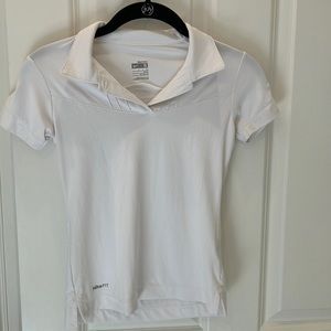 Nike Fit Dry short sleeve top size S white